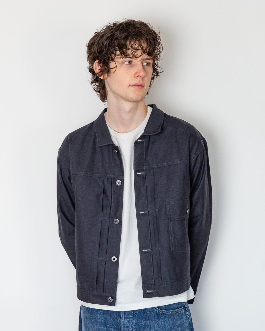 Buckle Backed Jacket - Charcoal