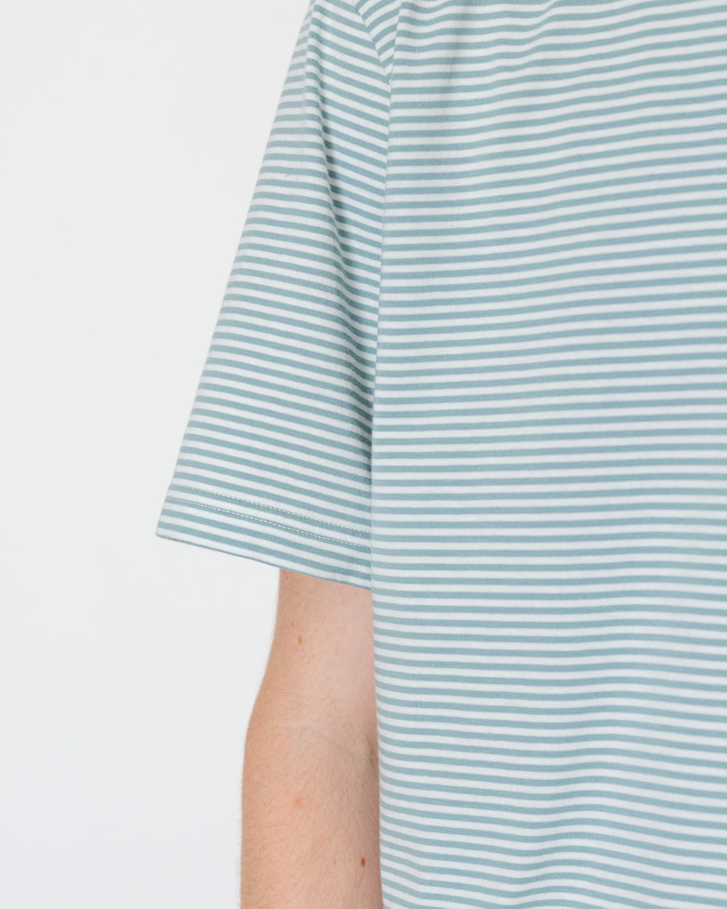1X1 Stripe Tee - Blue Oxide/Ecru