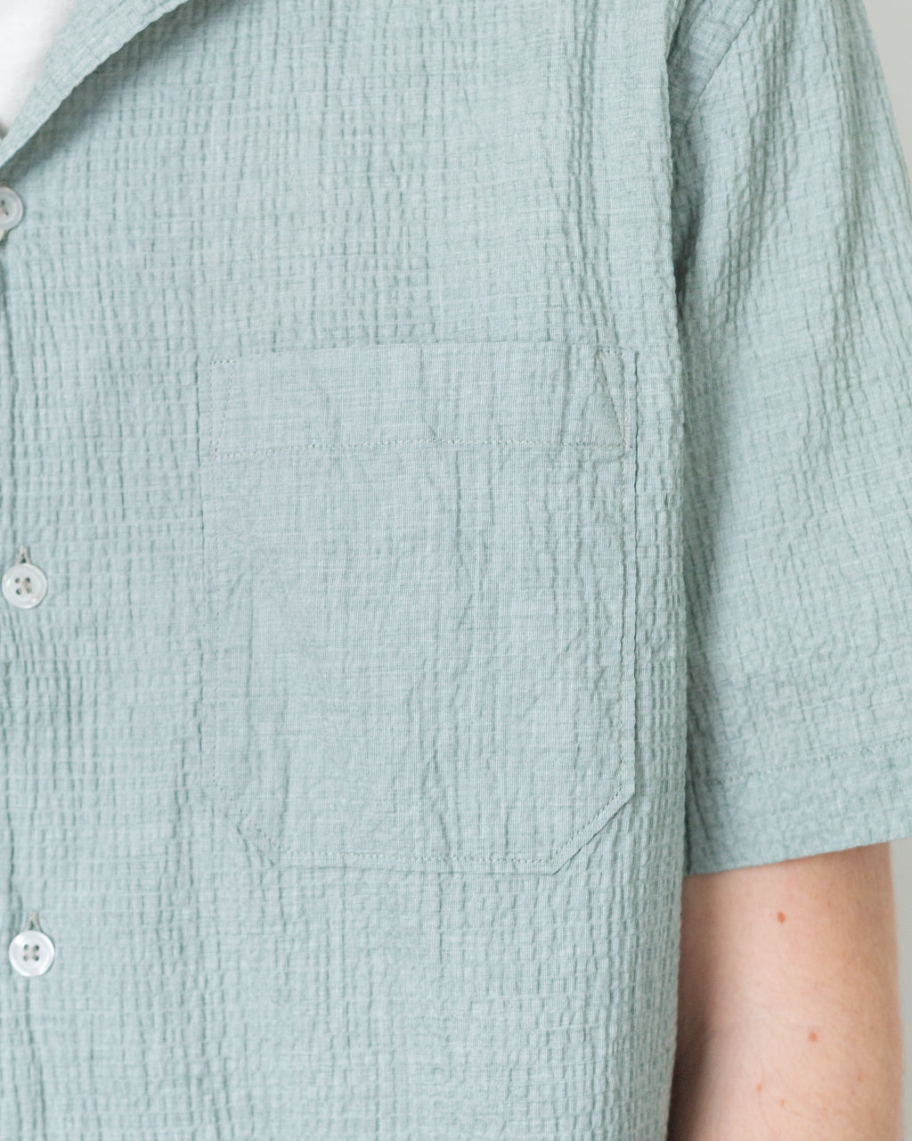 Road Shirt Seersucker - Green