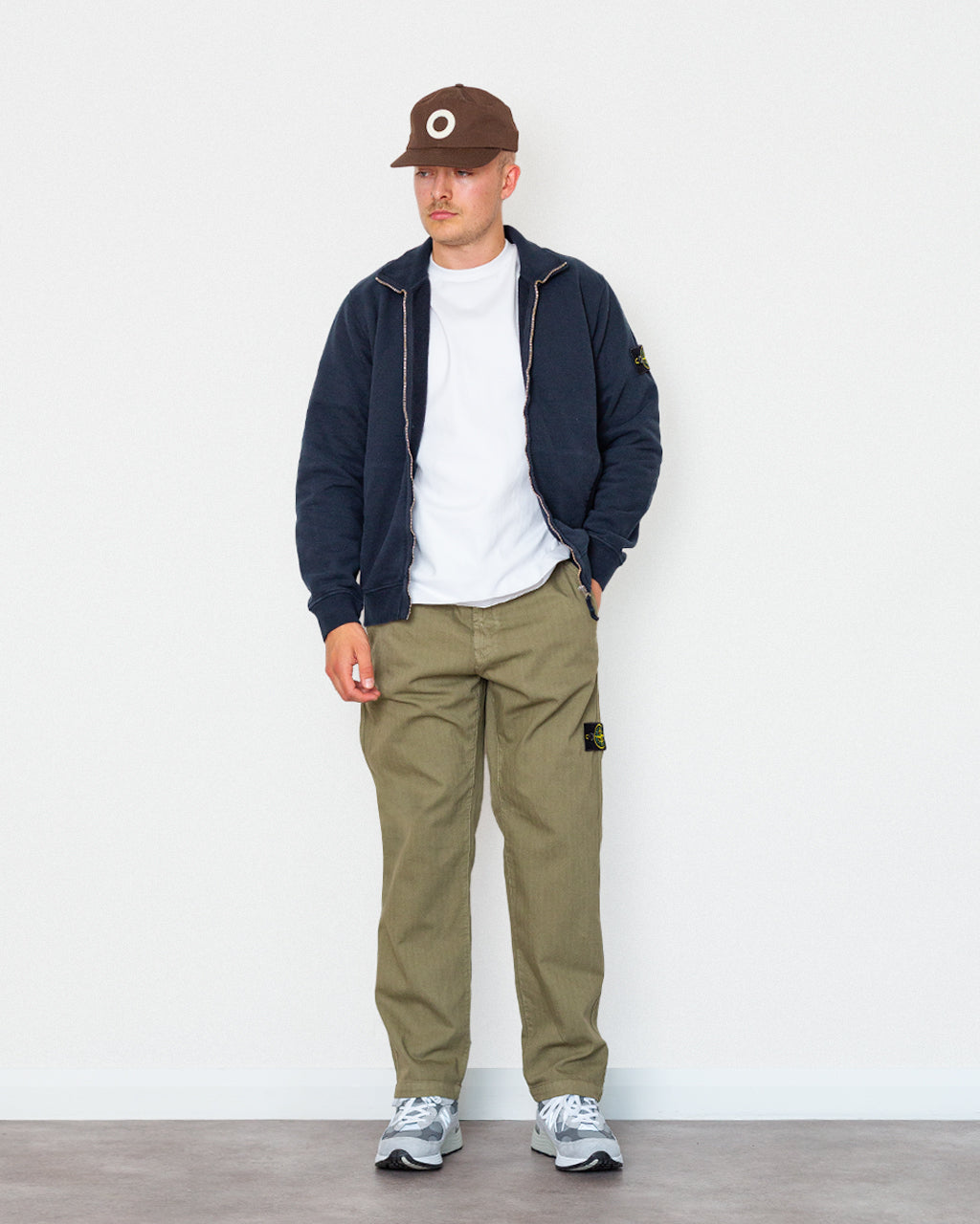 Herringbone Trouser - Military Green V005G