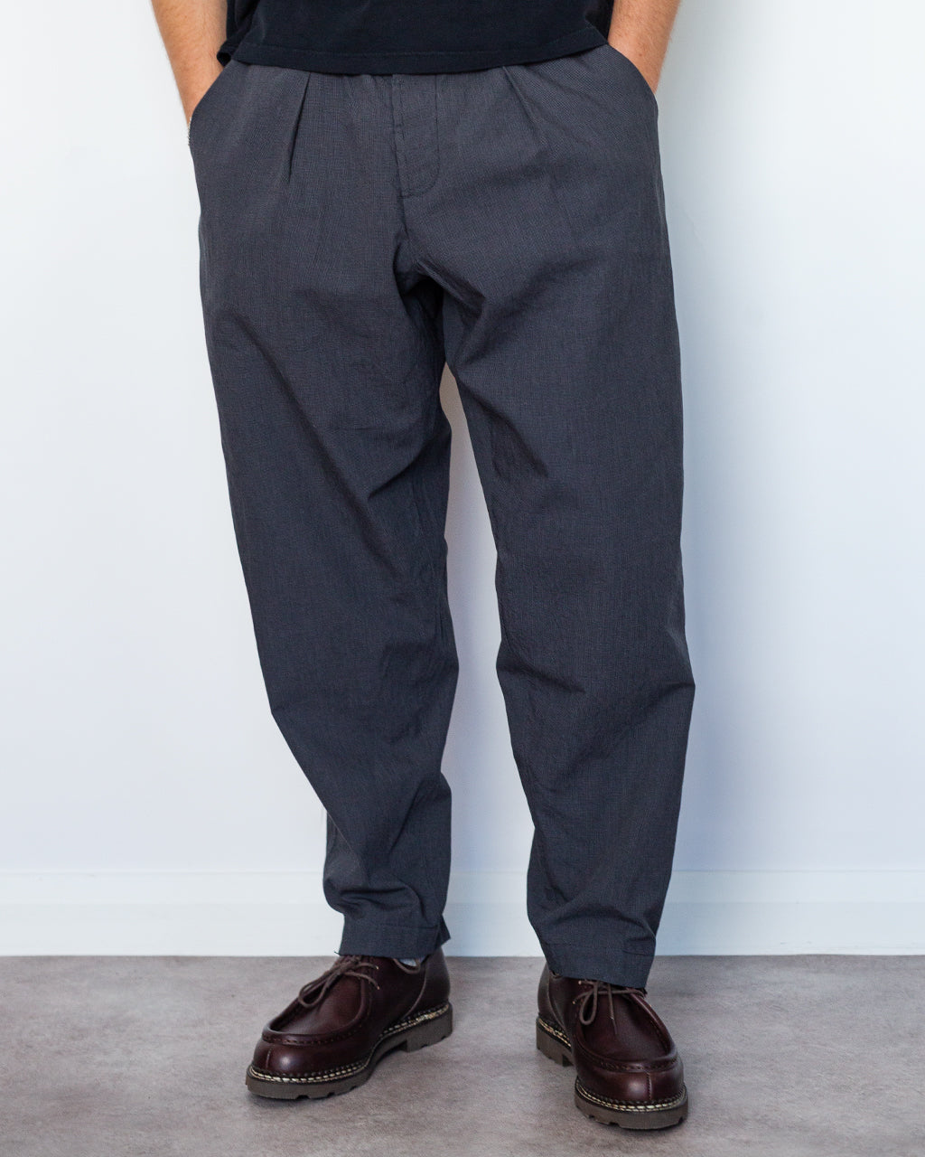 Pleated Track Pant - Charcoal