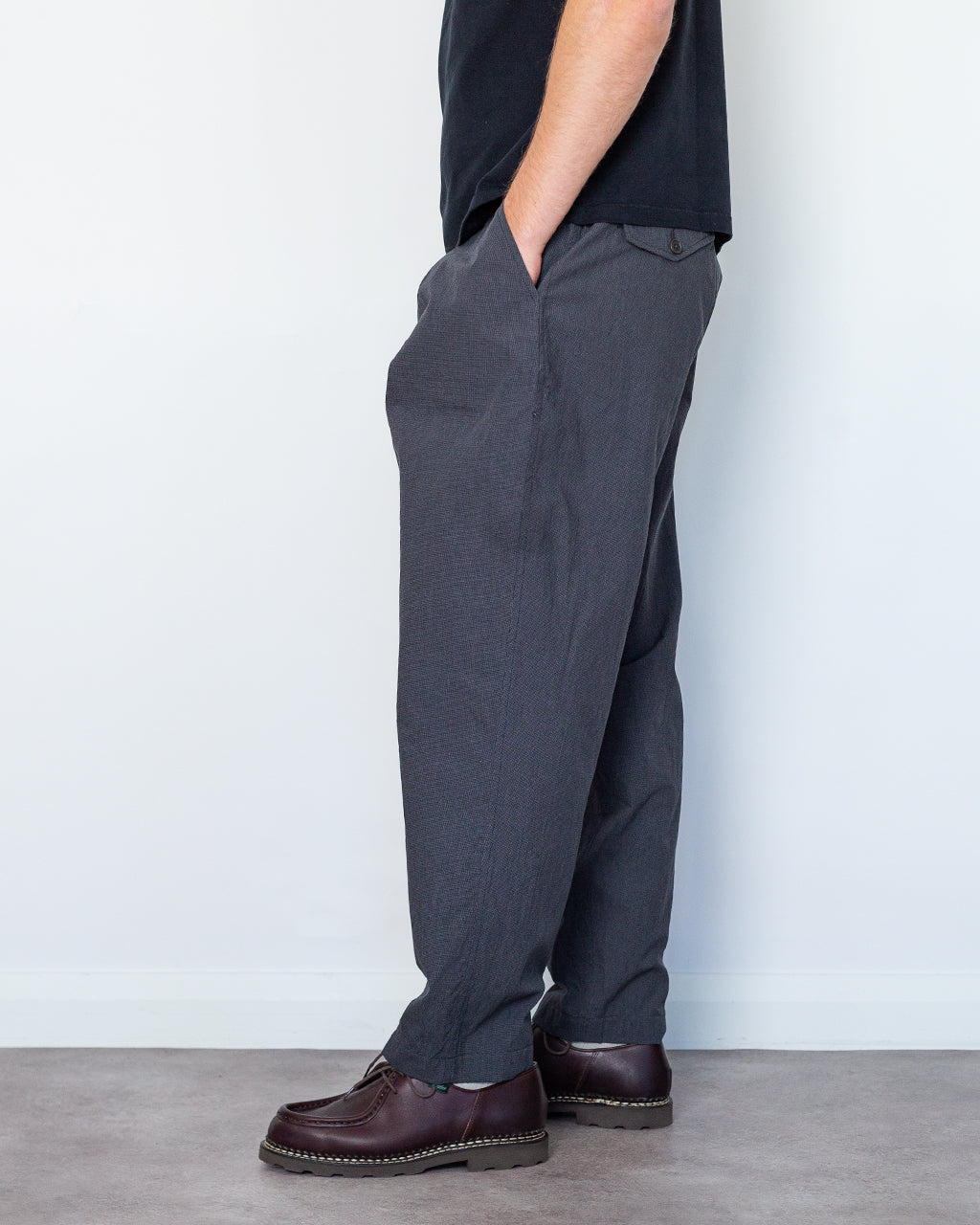 Pleated Track Pant - Charcoal