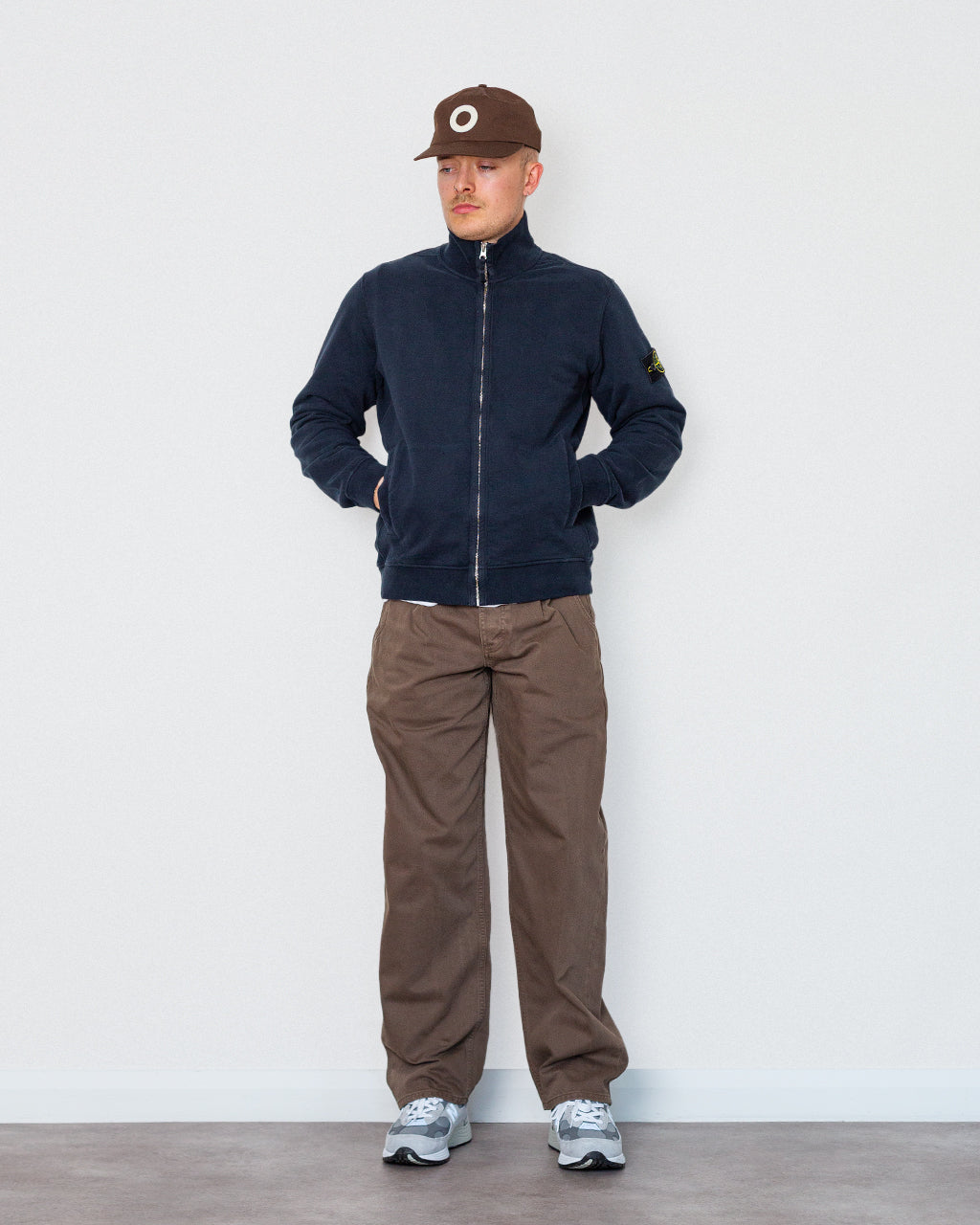 Zip Up Sweatshirt - Navy Blue V0020
