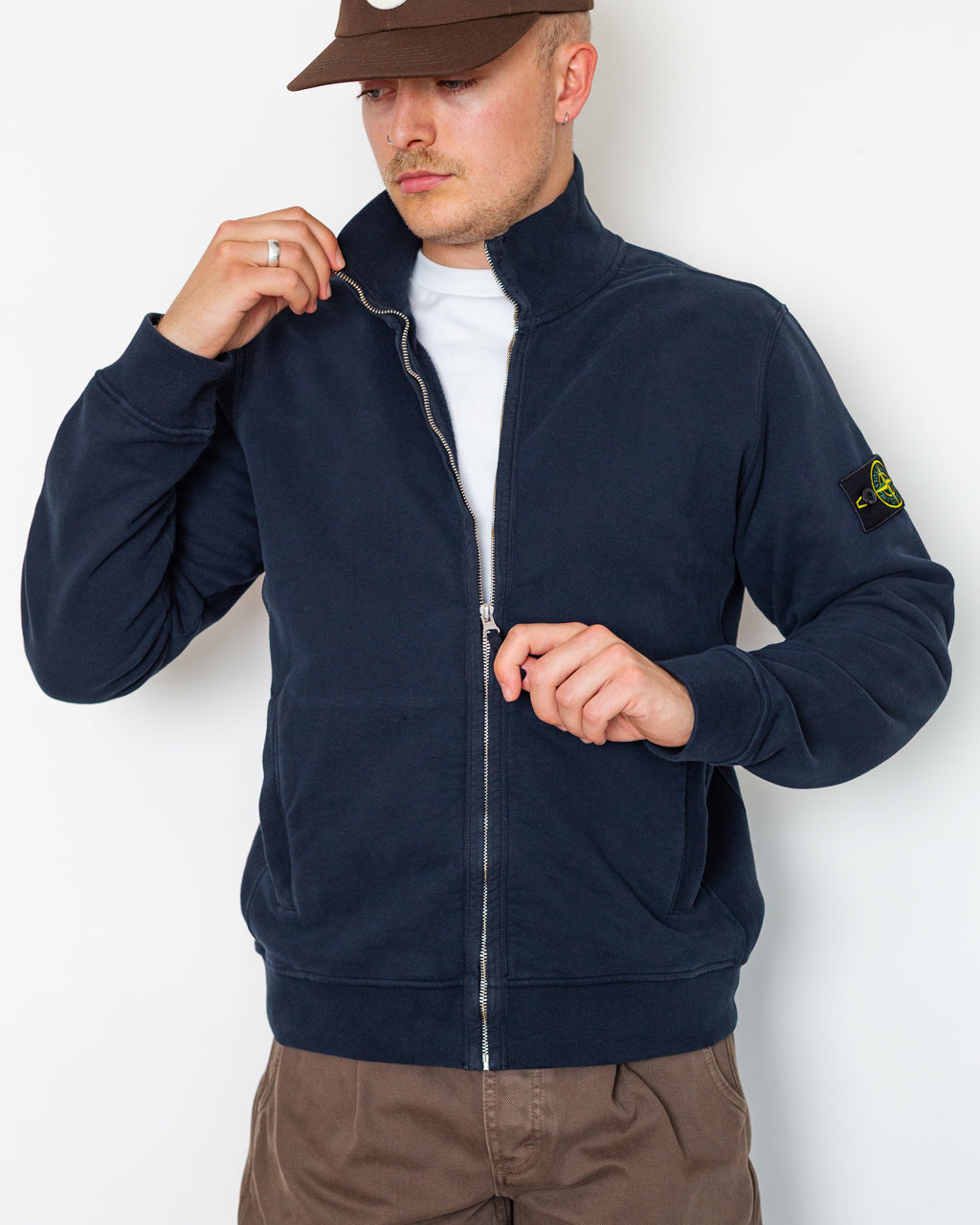 Zip Up Sweatshirt - Navy Blue V0020