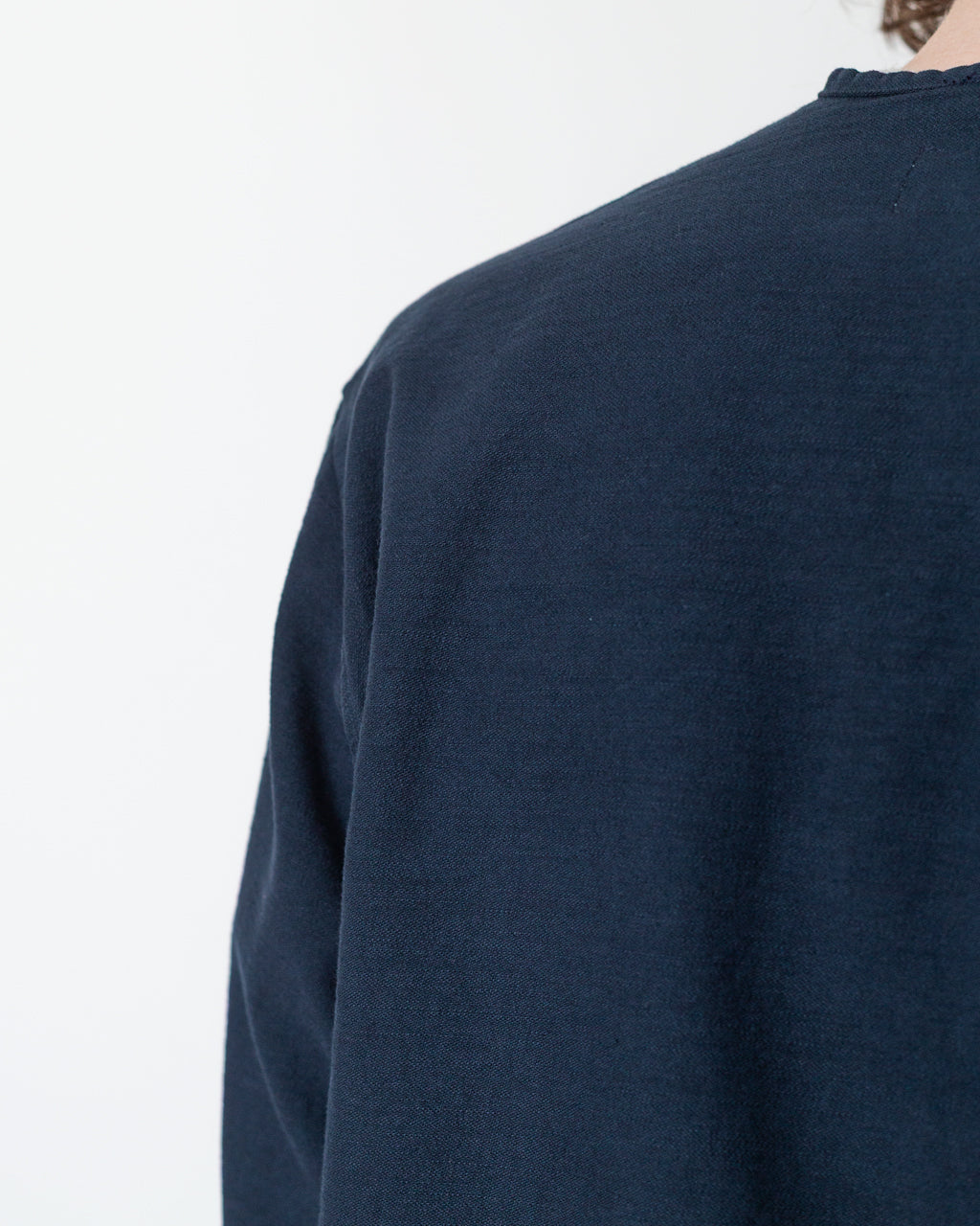 Zip Liner - Navy Slub Sateen