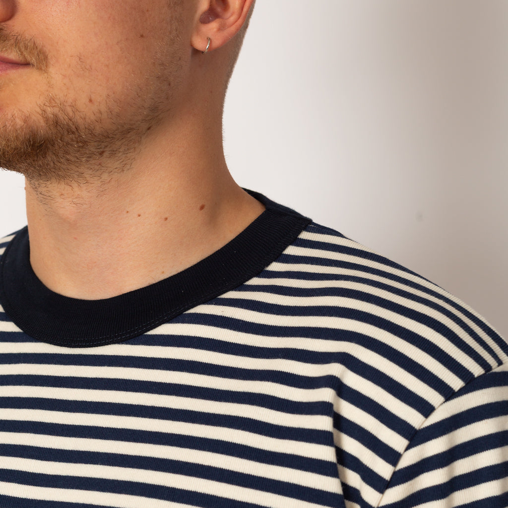 T-Shirt ML L/S - Marine Deep/Milk