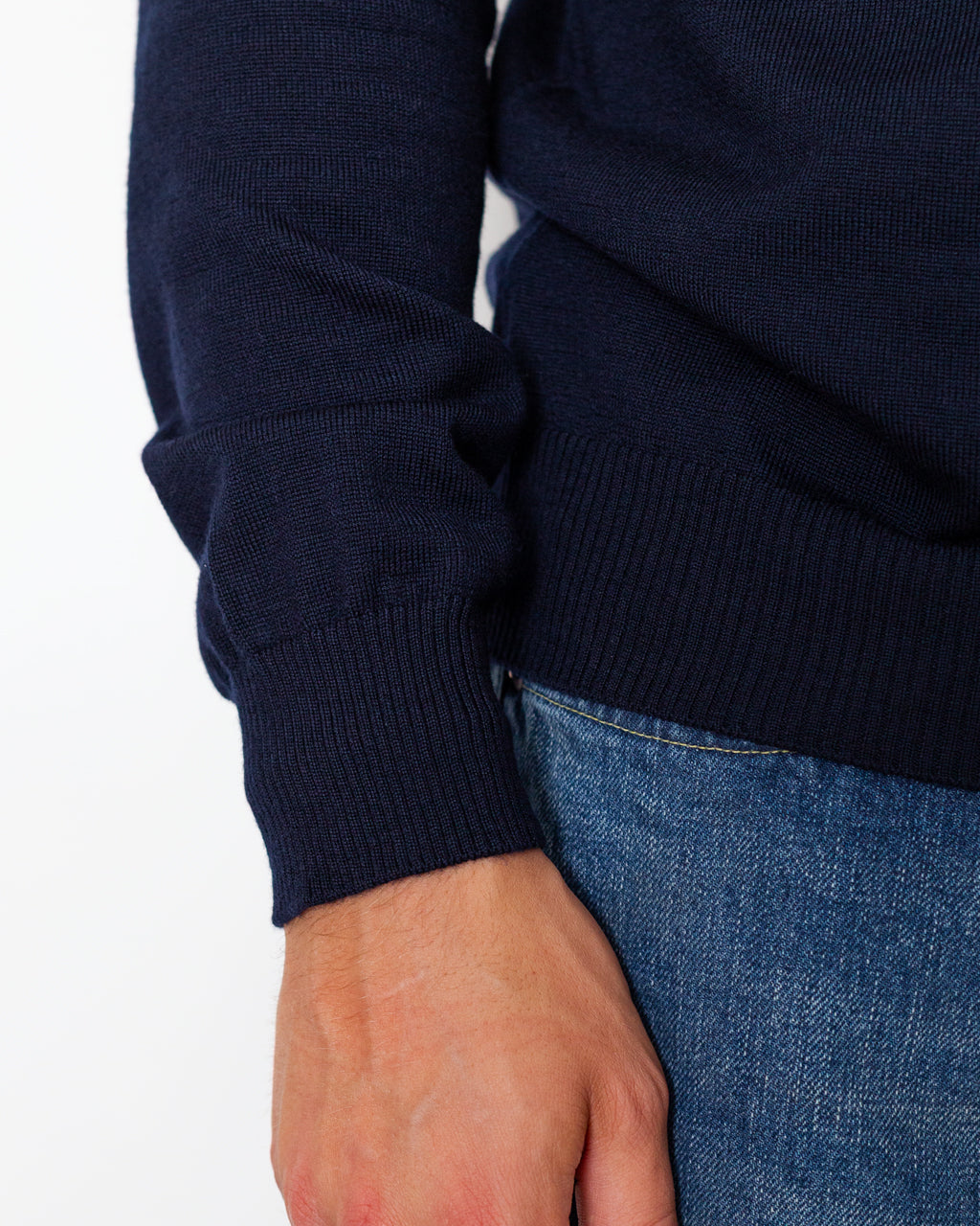 Merino Crewneck - Navy Blue V0020
