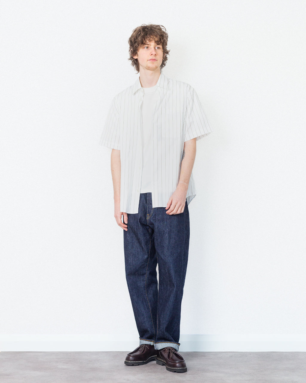 Anraslund Classic Stripe S/S Shirt - Brilliant White