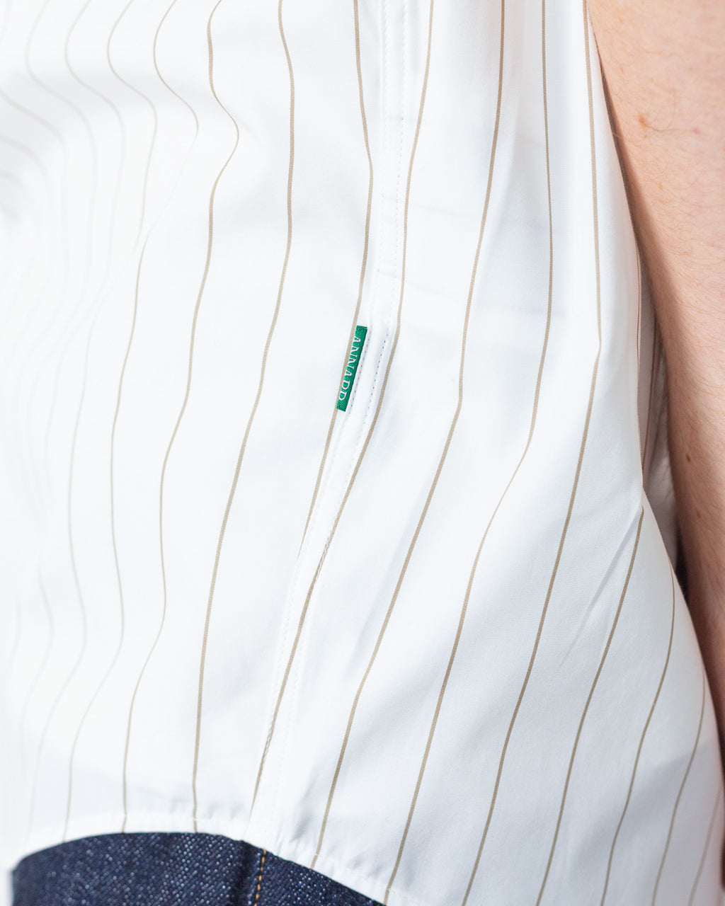 Anraslund Classic Stripe S/S Shirt - Brilliant White