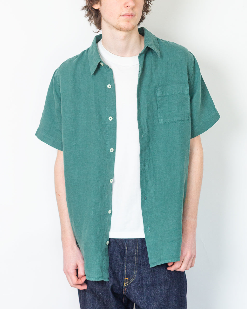 Catamaran Shirt - Dark Ivy Linen