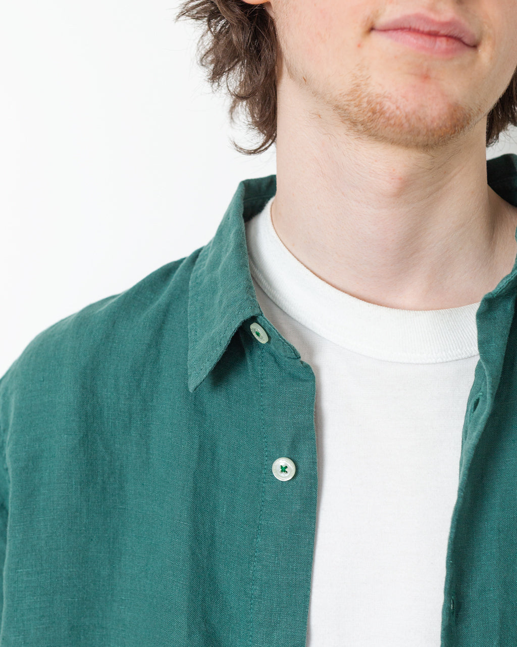 Catamaran Shirt - Dark Ivy Linen