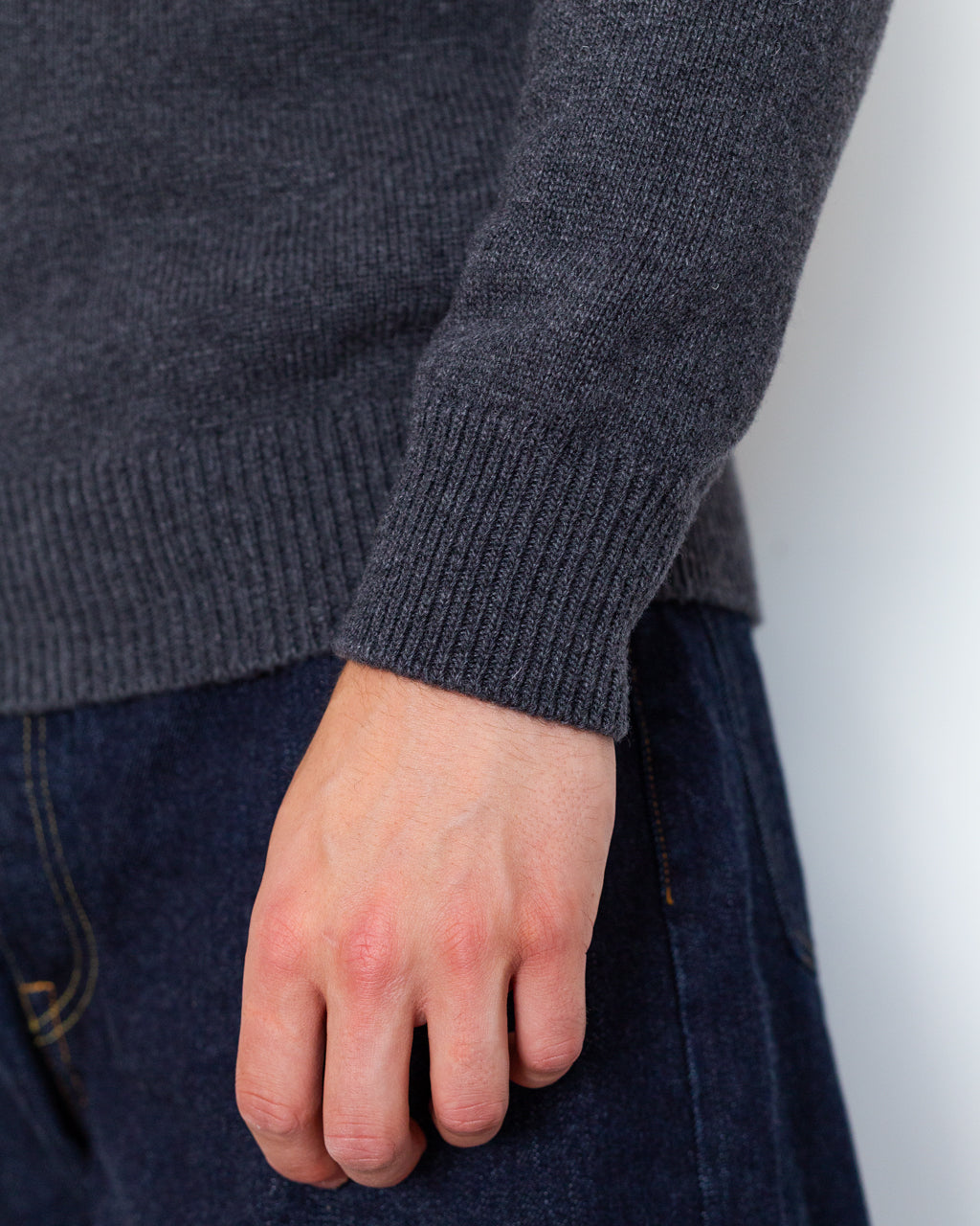 Lambswool Crewneck - Melange Lead VOM62