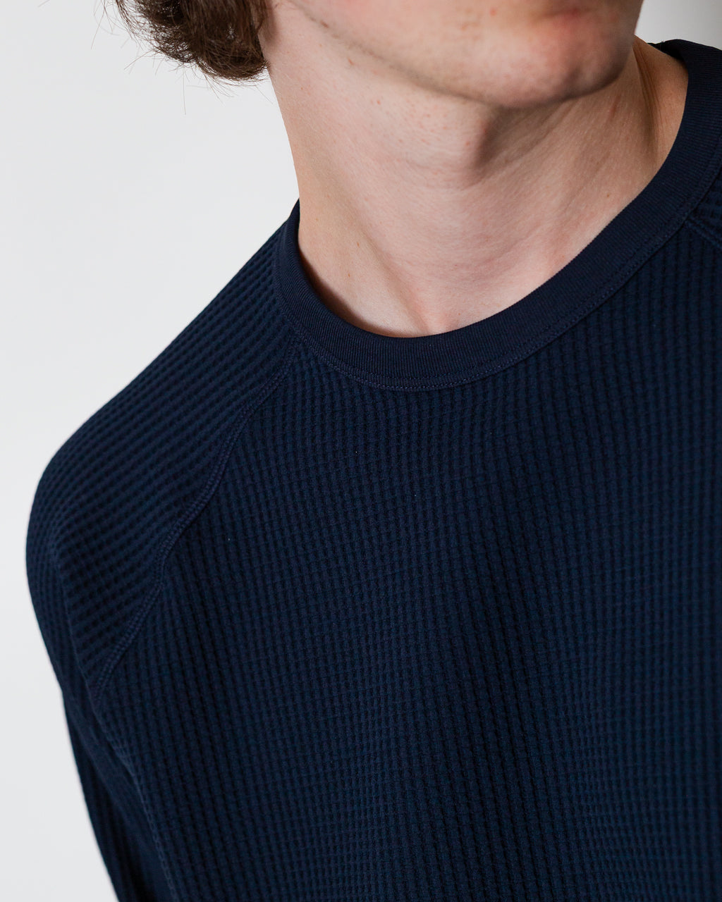 Waffle Light L/S T-Shirt - Ink Navy