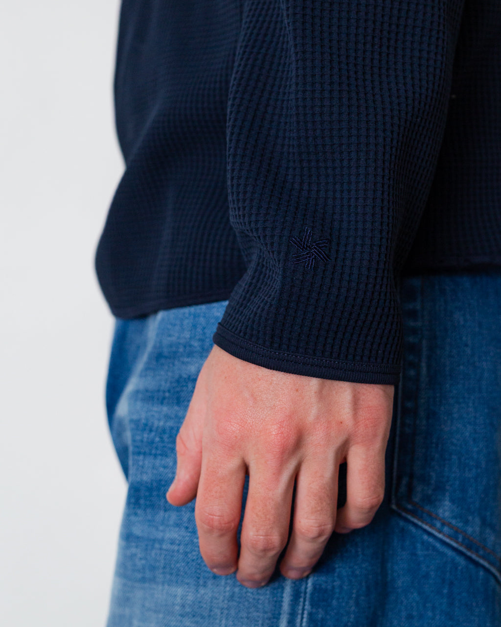 Waffle Light L/S T-Shirt - Ink Navy
