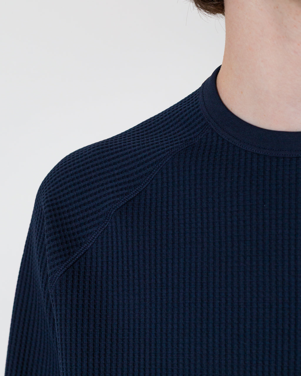 Waffle Light L/S T-Shirt - Ink Navy