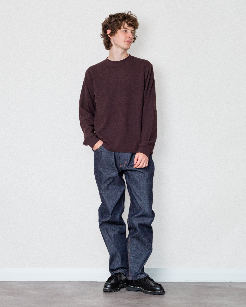 Thermal Waffle LS Tee - Coffee