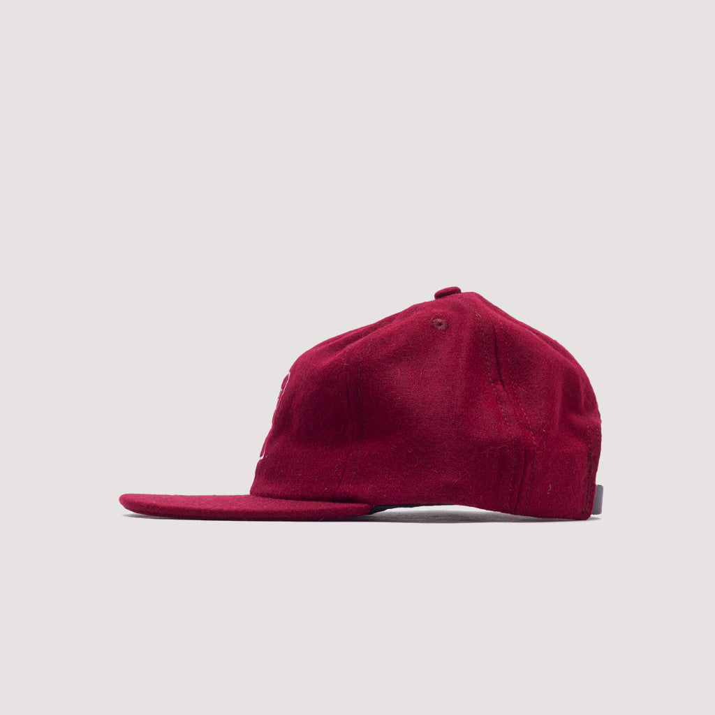 FLANNEL CLASSIC LOGOHEAD 6 PANEL HAT - Burgundy