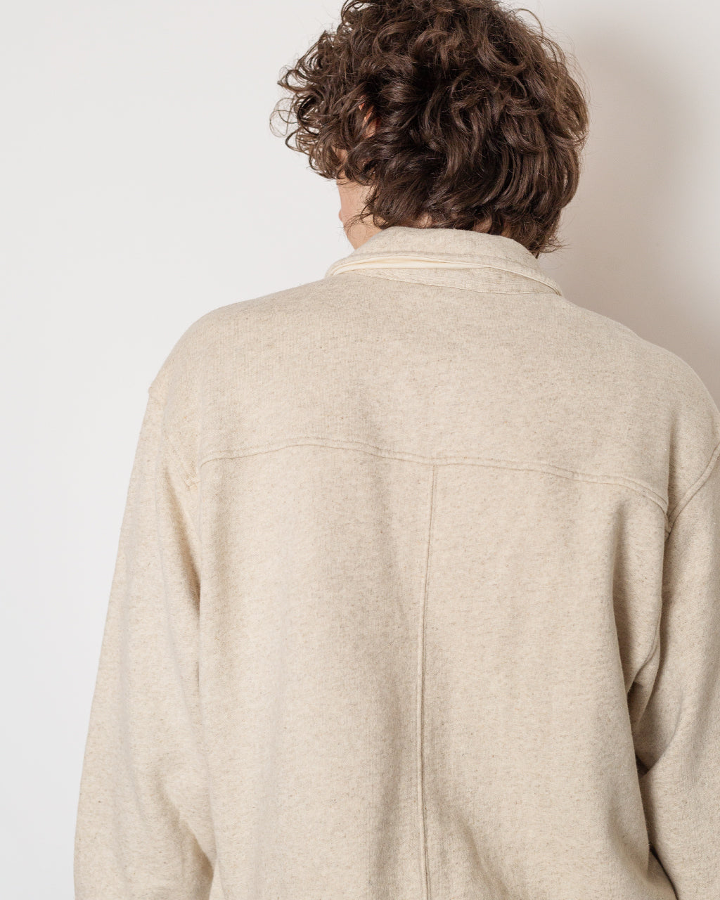 Fynshav Cotton Linen Loopback Jacket - Natural