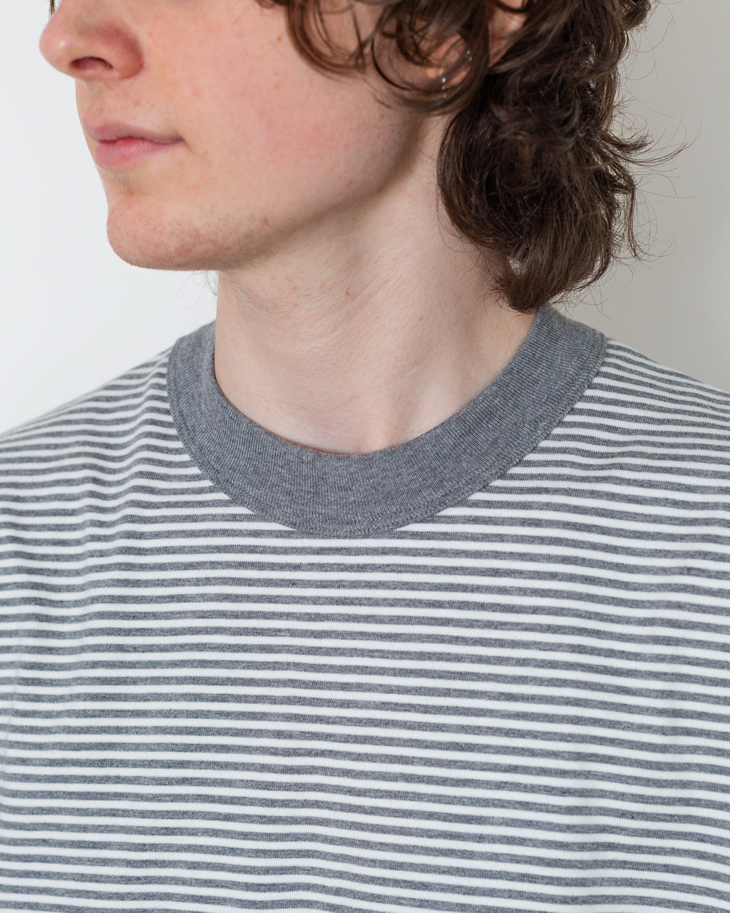 Heritage Striped T-Shirt - Misty Grey/Milk