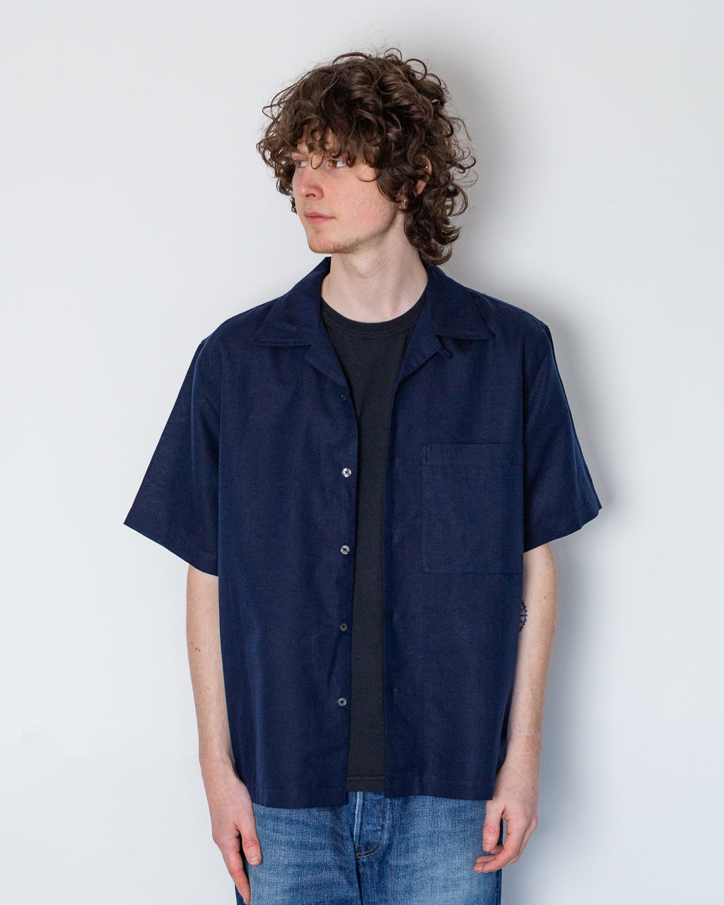 Camp Shirt - Navy Linen