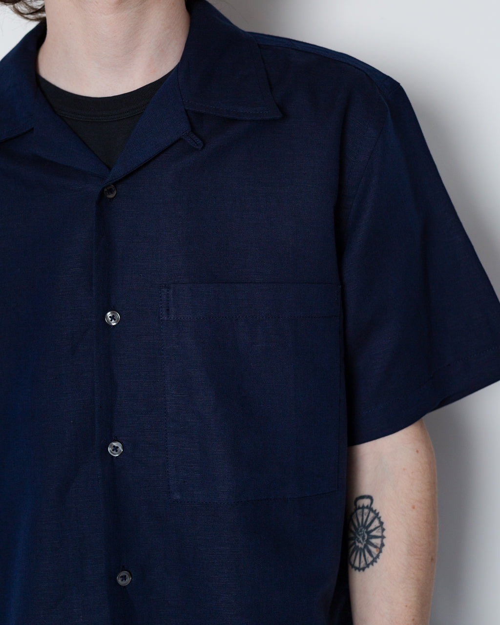 Camp Shirt - Navy Linen