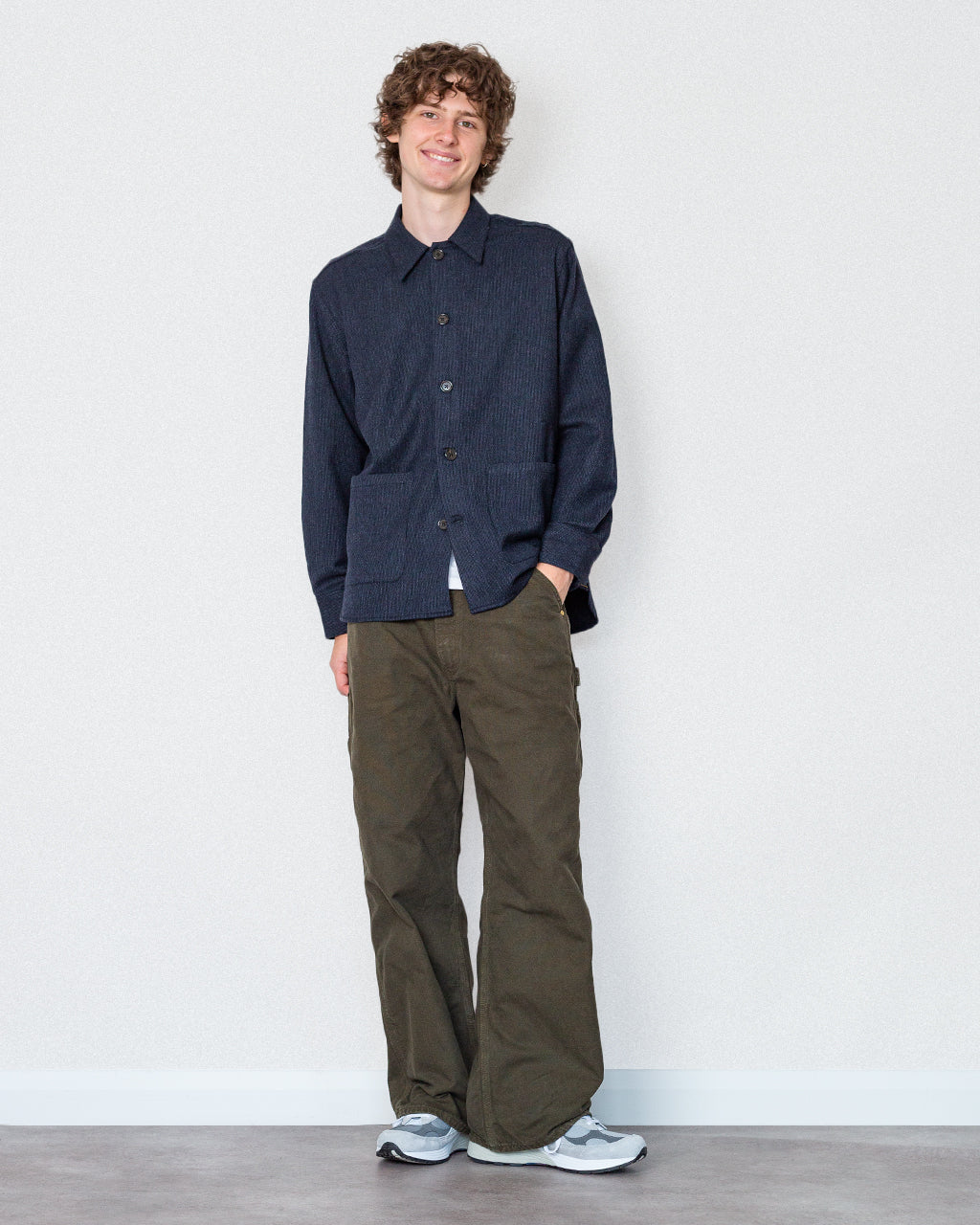 Travail Overshirt - Navy Airline Flannel