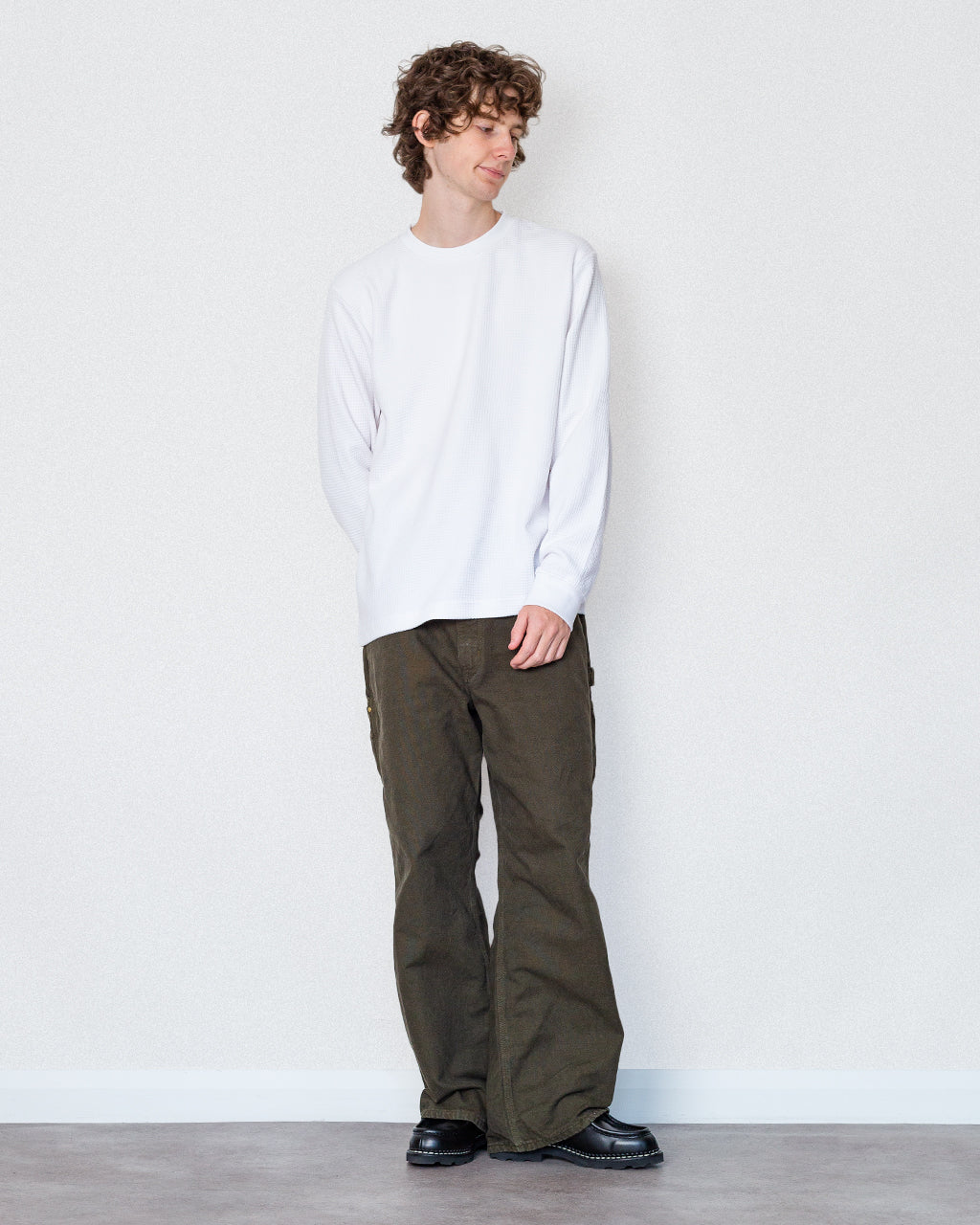 Thermal Waffle LS Tee - White