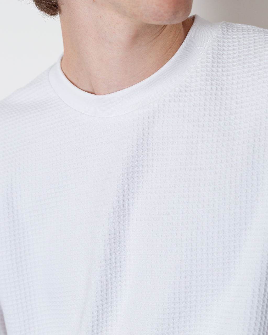 Thermal Waffle LS Tee - White