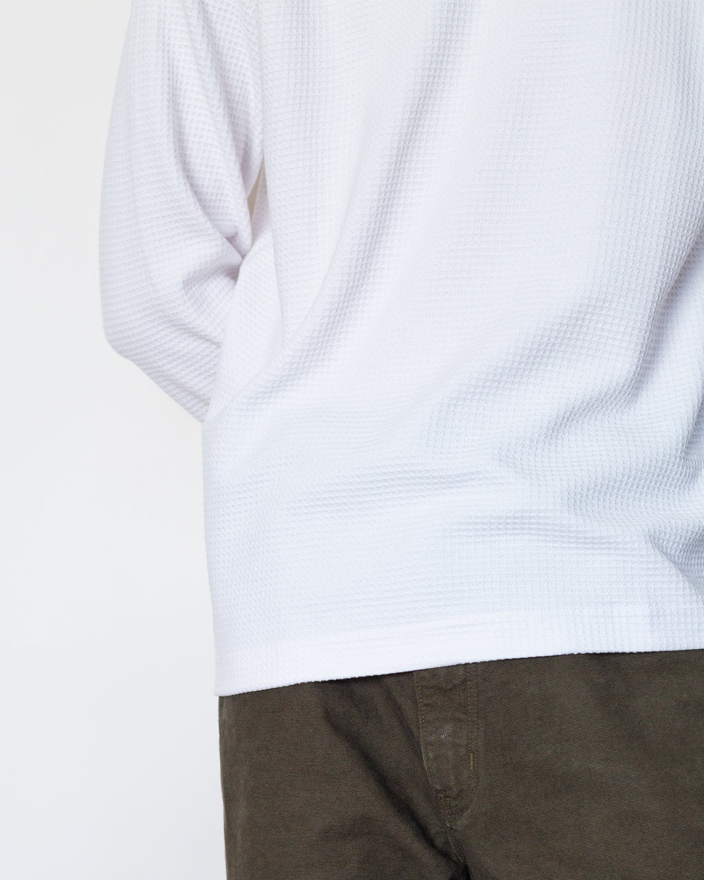 Thermal Waffle LS Tee - White