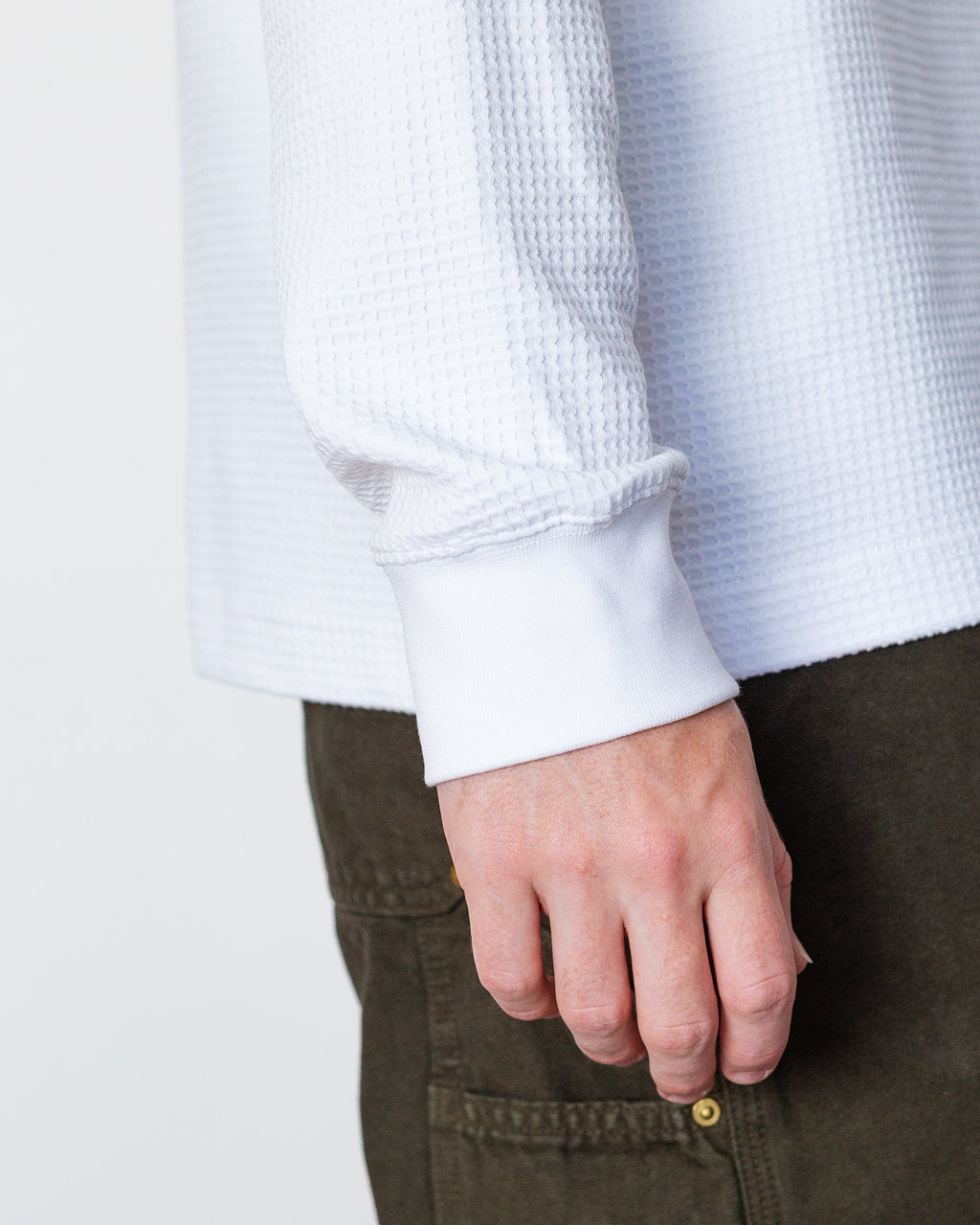 Thermal Waffle LS Tee - White