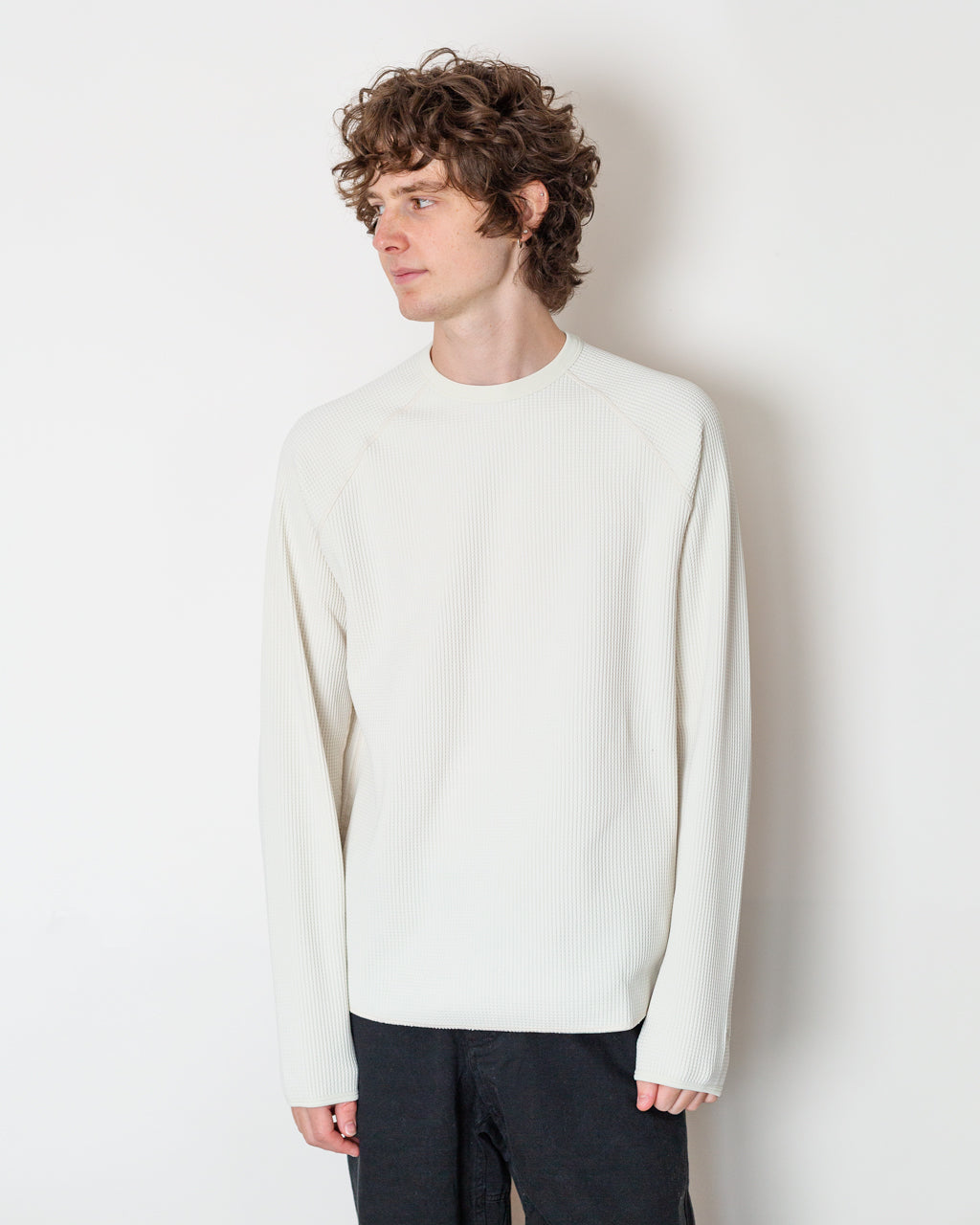 Waffle Light L/S T-Shirt - Ivory