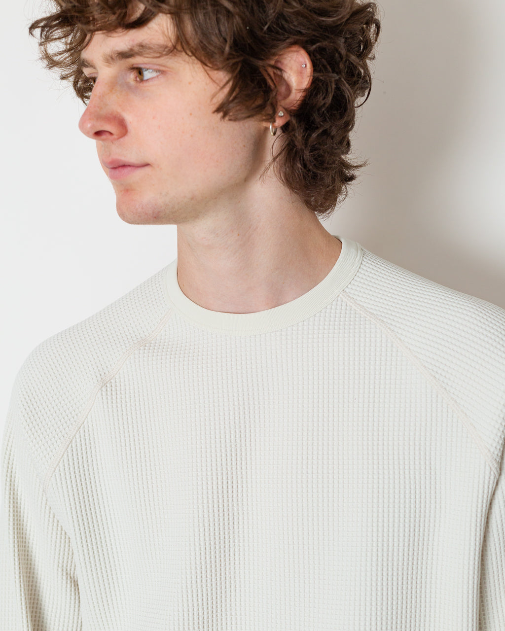 Waffle Light L/S T-Shirt - Ivory