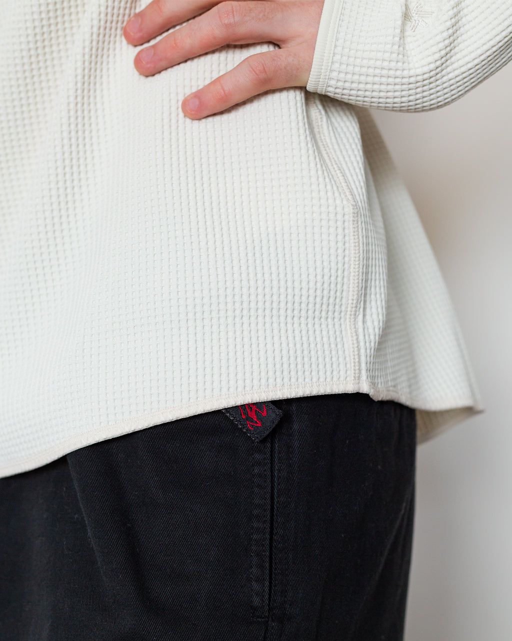 Waffle Light L/S T-Shirt - Ivory