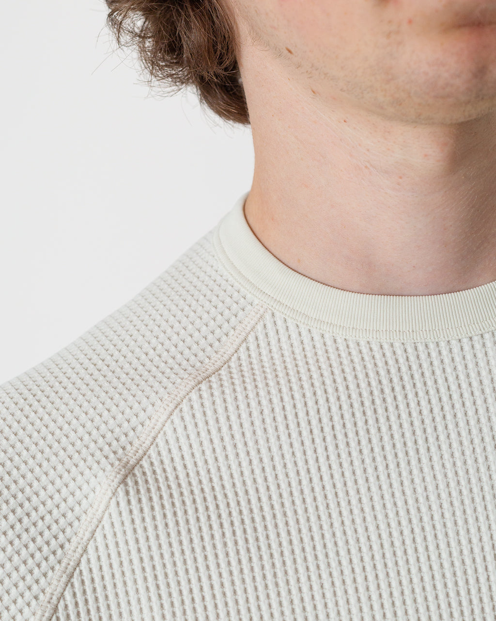 Waffle Light L/S T-Shirt - Ivory