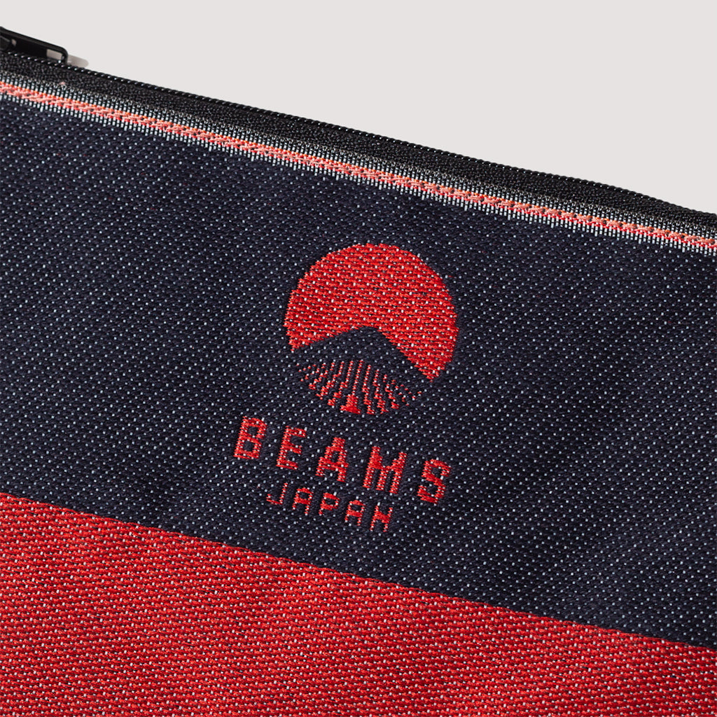 TAKATA FLAT DENIM POUCH - Red